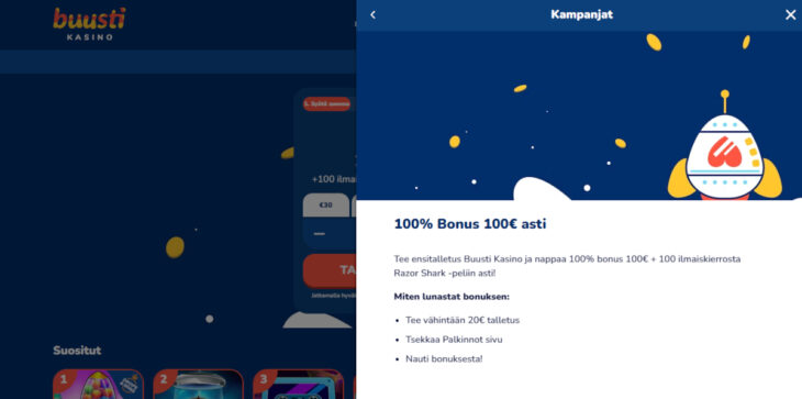 buusti kasinon bonus