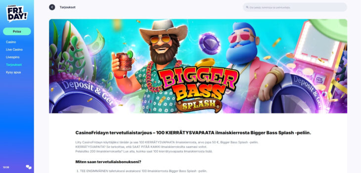casino friday ilmaiskierrokset
