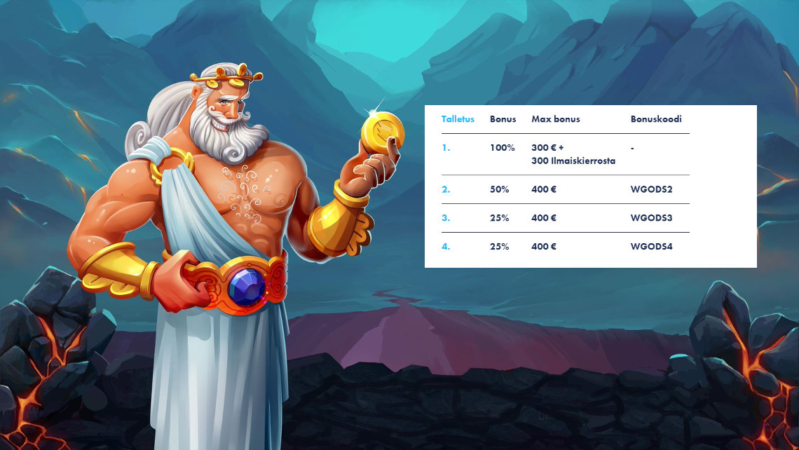 casino gods bonus