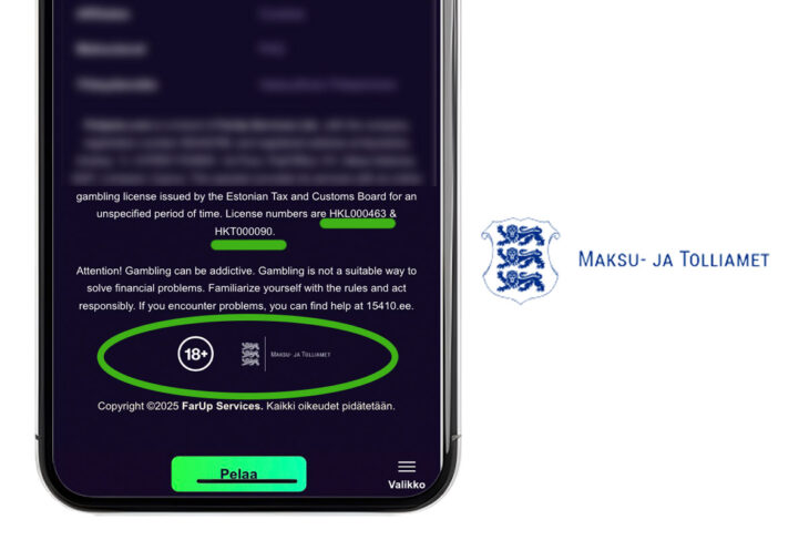 EMTA lisenssin tiedot kasinolla