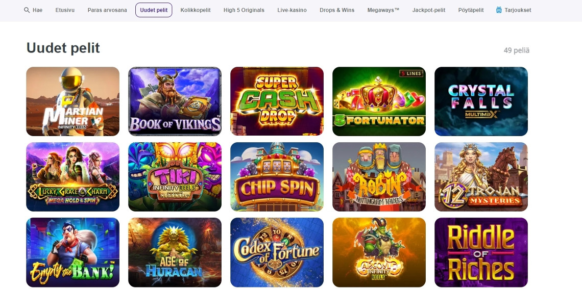 high 5 casino pelit