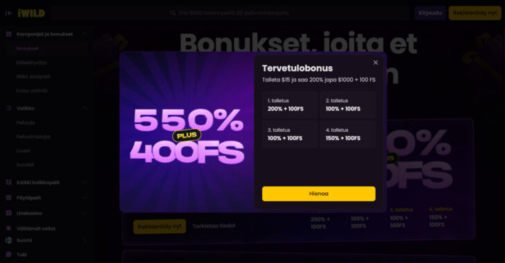 iwild casino bonus