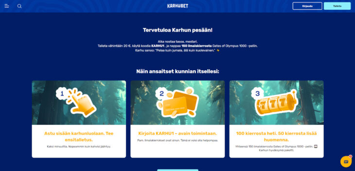 karhubet ilmaiskierrokset