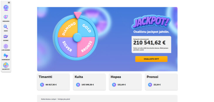 kiekka kasino jackpot