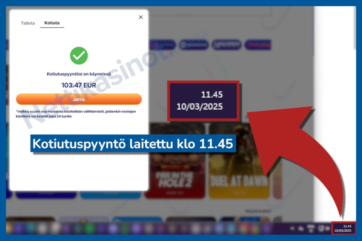 klikki kasino kotiutus kesto