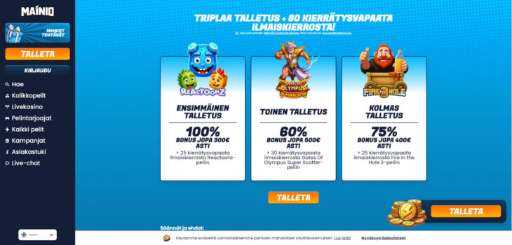 mainio kasino bonus