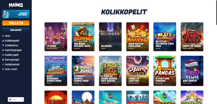 mainio kasino pelivalikoima