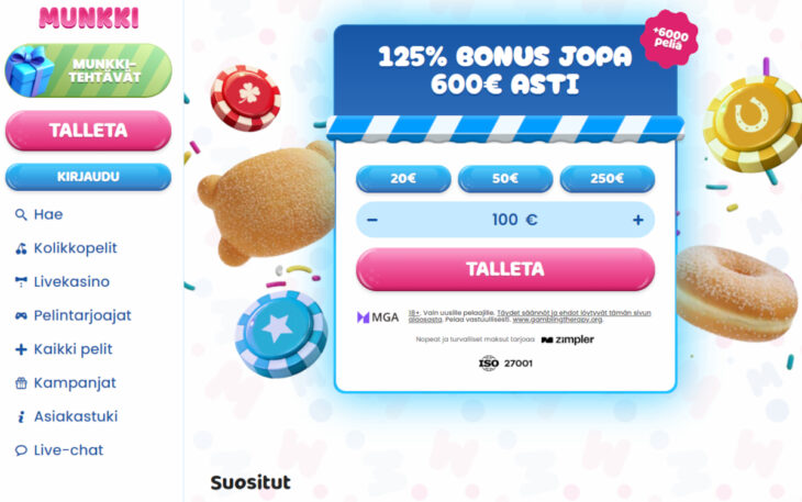 munkki kasino bonus