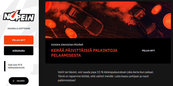 nopein bonus cashback