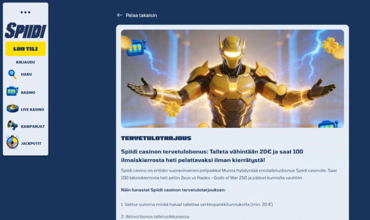 spiidi casino bonus