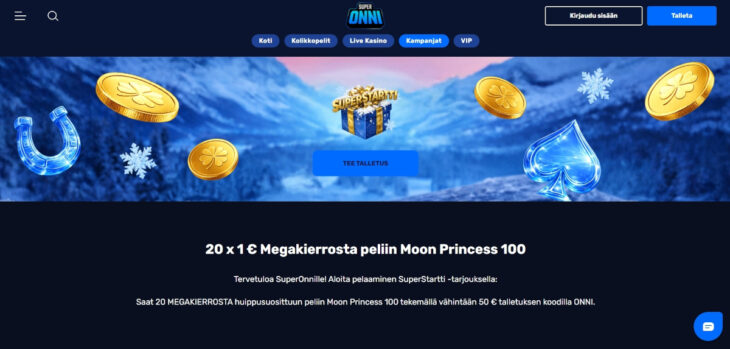 superonnin talletusbonus