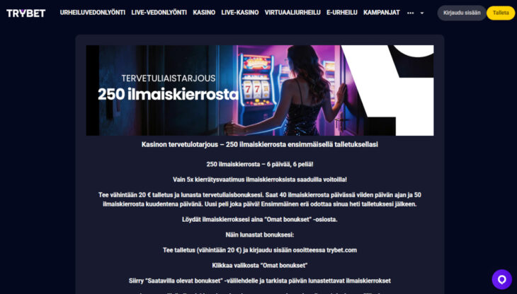 trybet casino bonus
